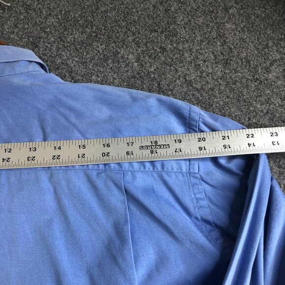 Gitman Bros Dress Shirt Men 16 33 Blue Vintage Long Sleeve Button Made in USA - Picture 10 of 11